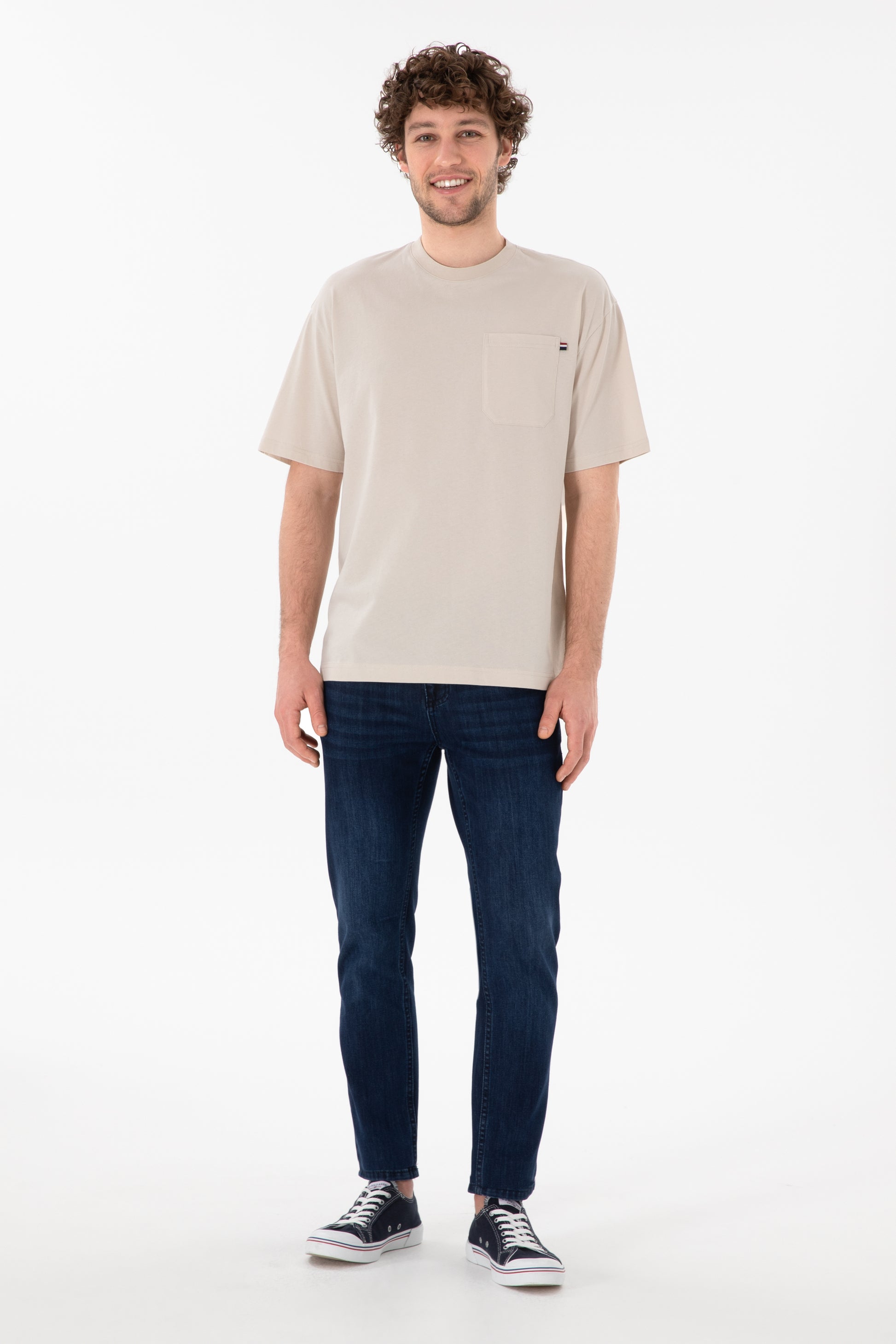 Men's Comfort Fit Crew Neck Stone T-Shirt