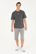 Men's Comfort Fit Crew Neck Anthracite T-Shirt