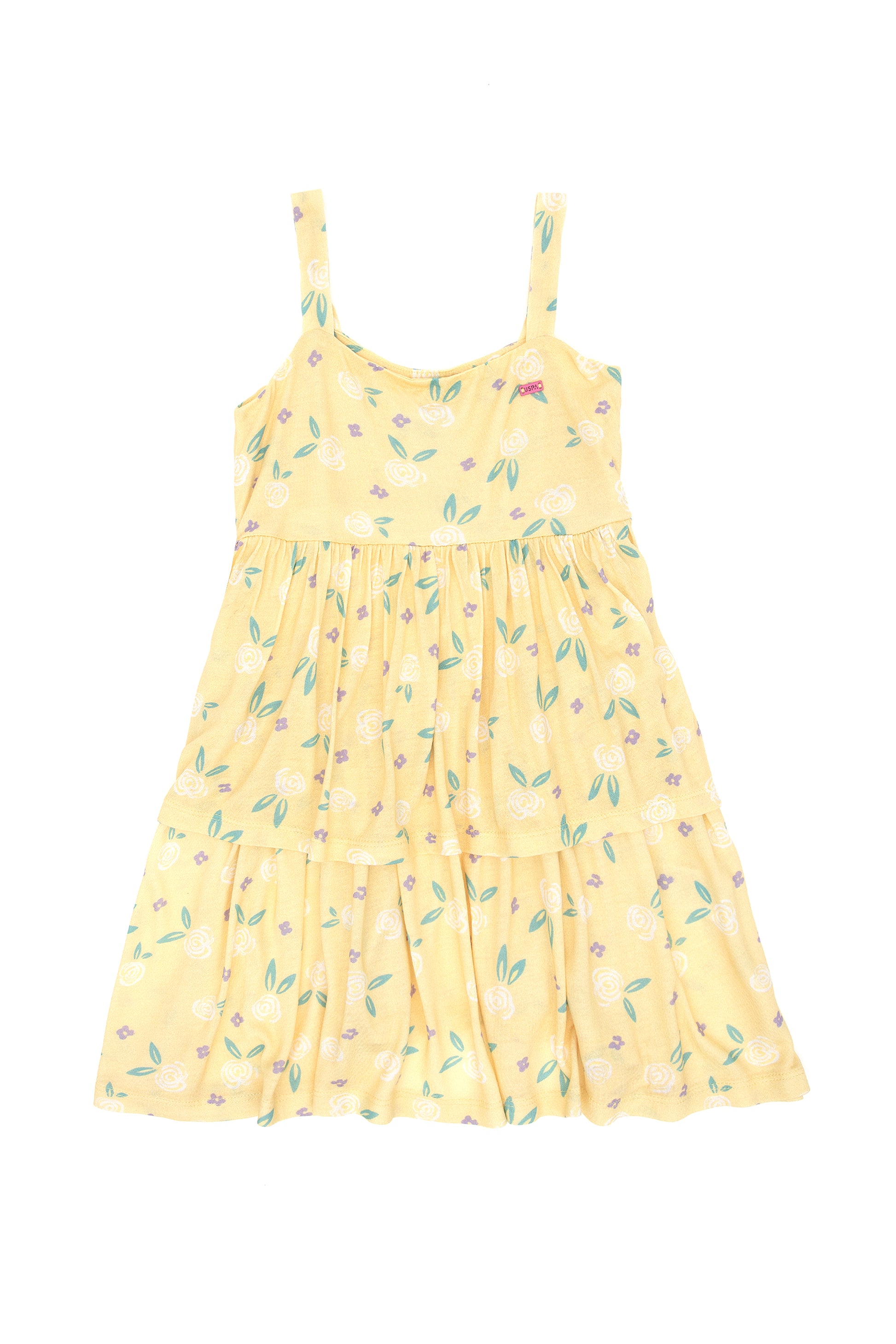 Girl's Yellow Knitted Dress