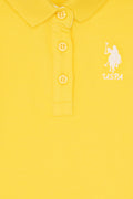 Baby Girl Yellow Polo Neck Basic T-Shirt