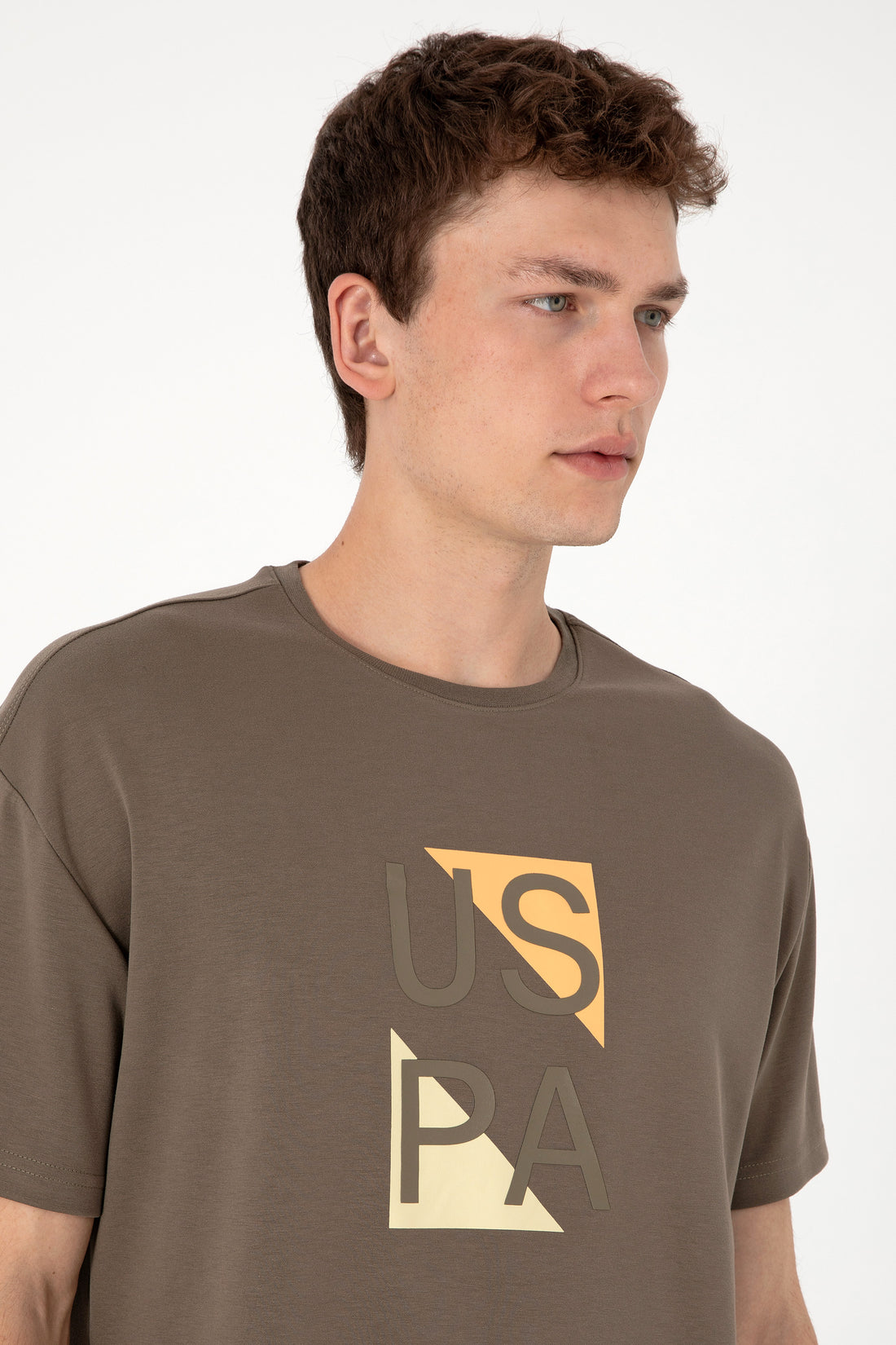 Men's Comfort Fit Crew Neck Mink T-Shirt