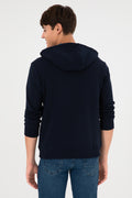 Men's Navy Blue Knitted Cardigan