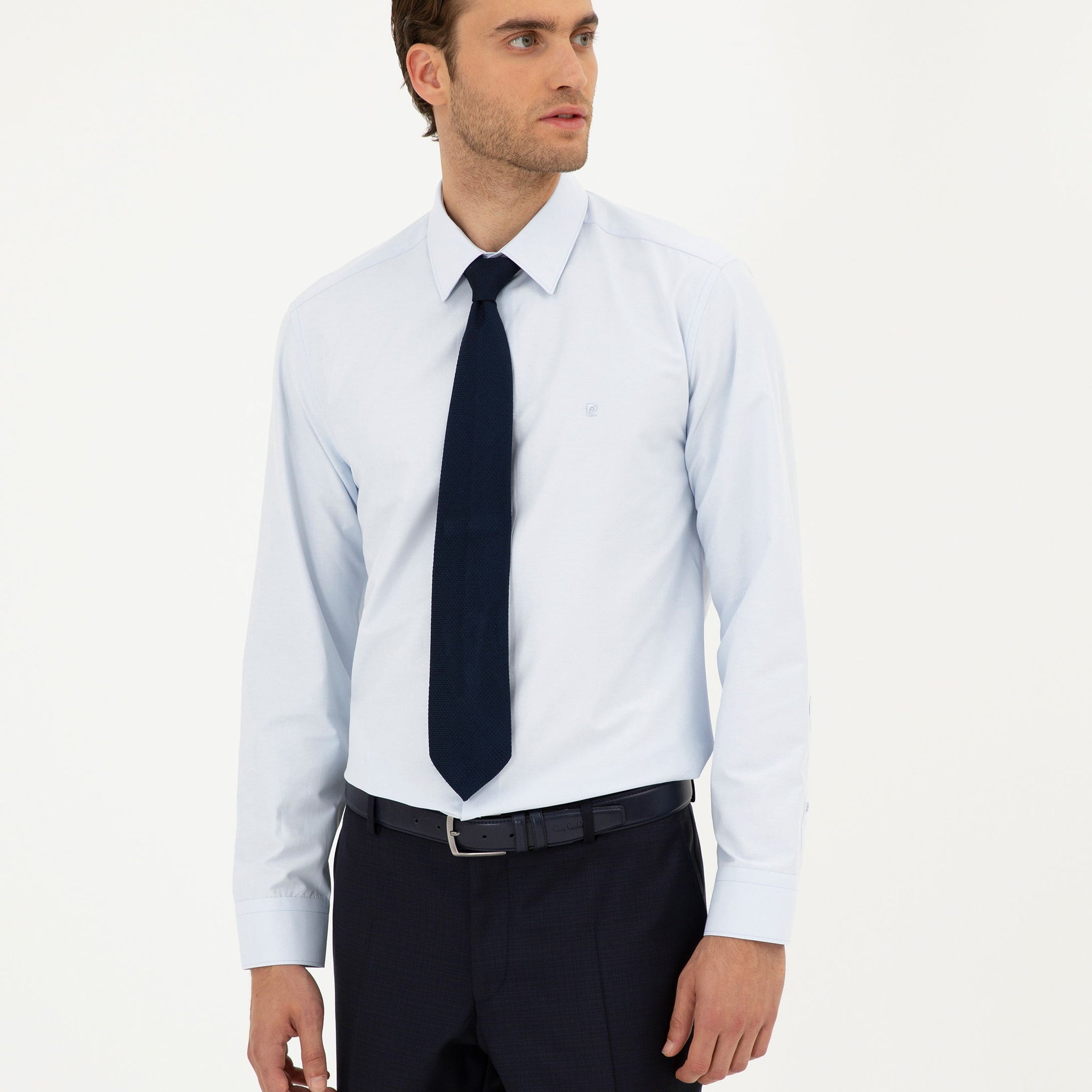 Light Blue Regular Fit Long Sleeve Basic Shirt