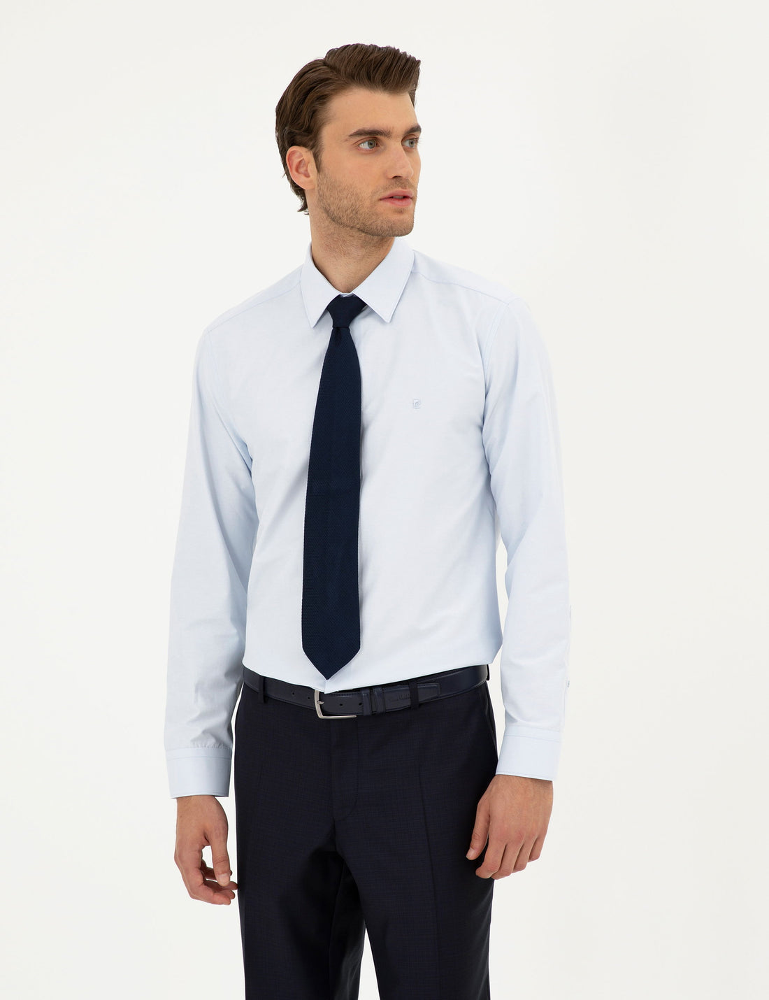 Light Blue Regular Fit Long Sleeve Basic Shirt