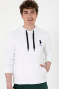 Men's White Basic Sweatshirt