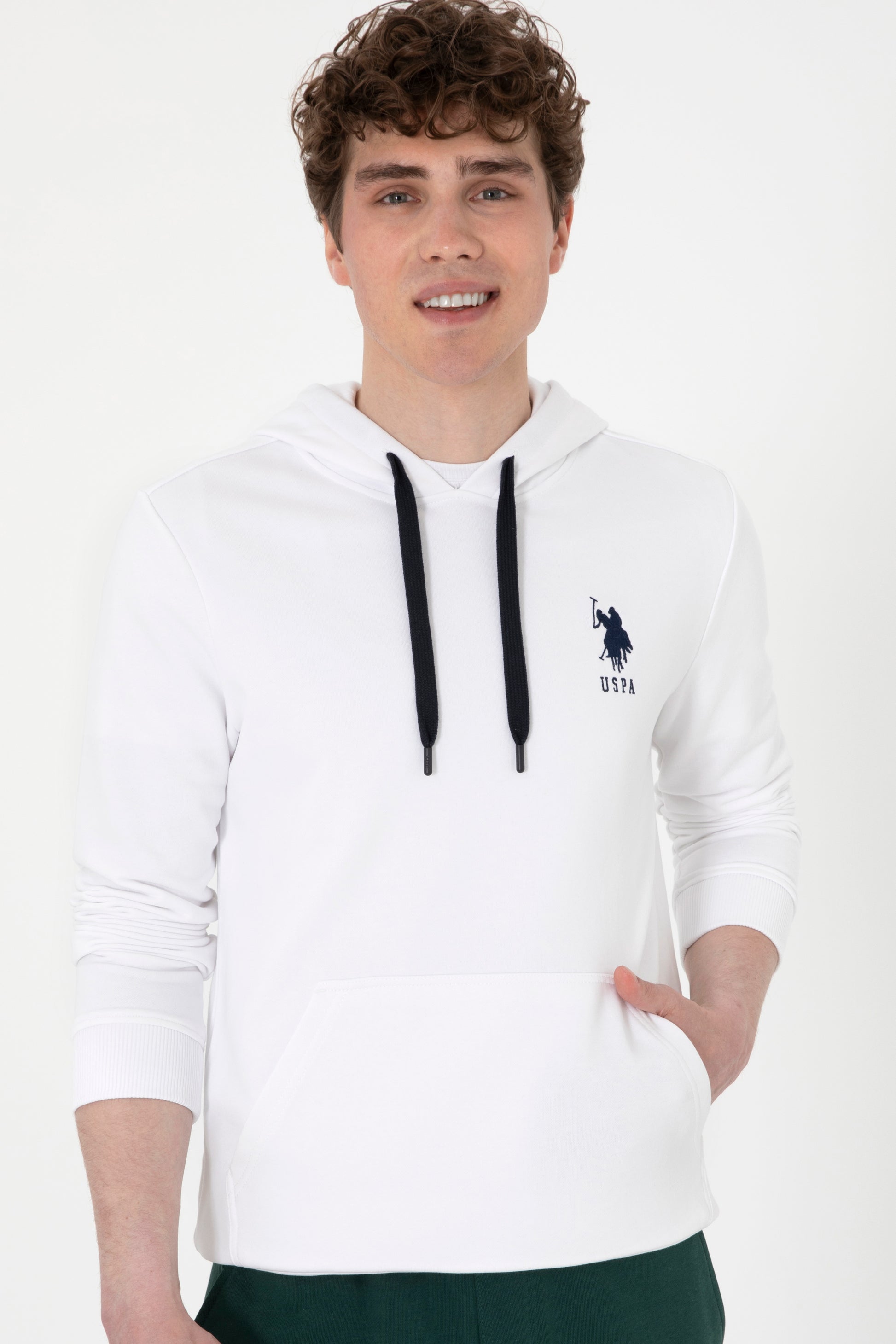 Men's White Basic Sweatshirt