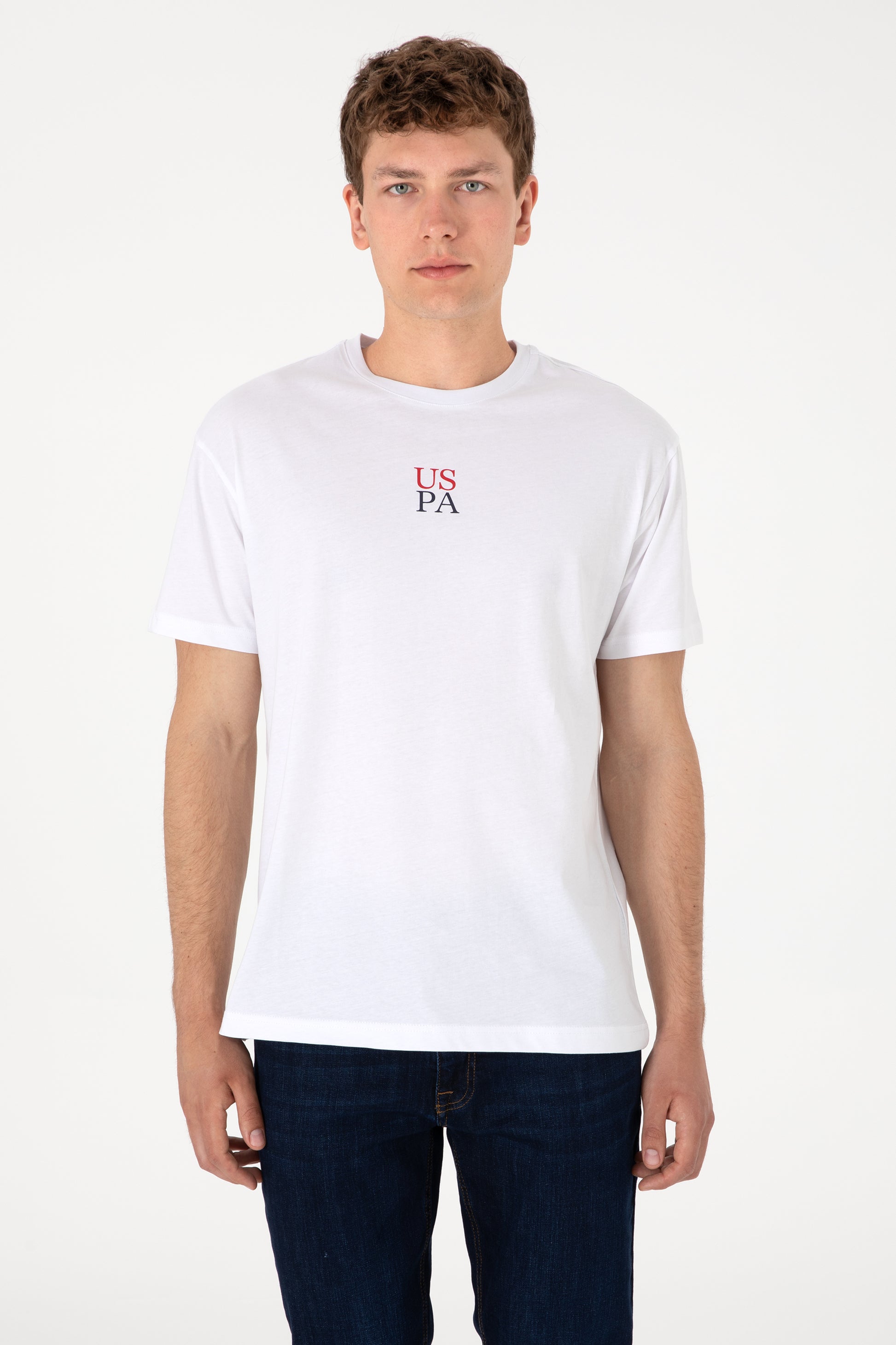 Men's Comfort Fit Crew Neck White T-Shirt