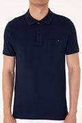 Men's Regular Fit Polo Neck Navy T-Shirt