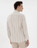 Khaki Regular Fit Long Sleeve Shirt