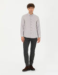 Brown Slim Fit Long Sleeve Shirt