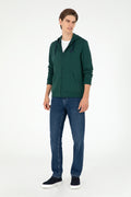 Men's Dark Green Knitted Cardigan
