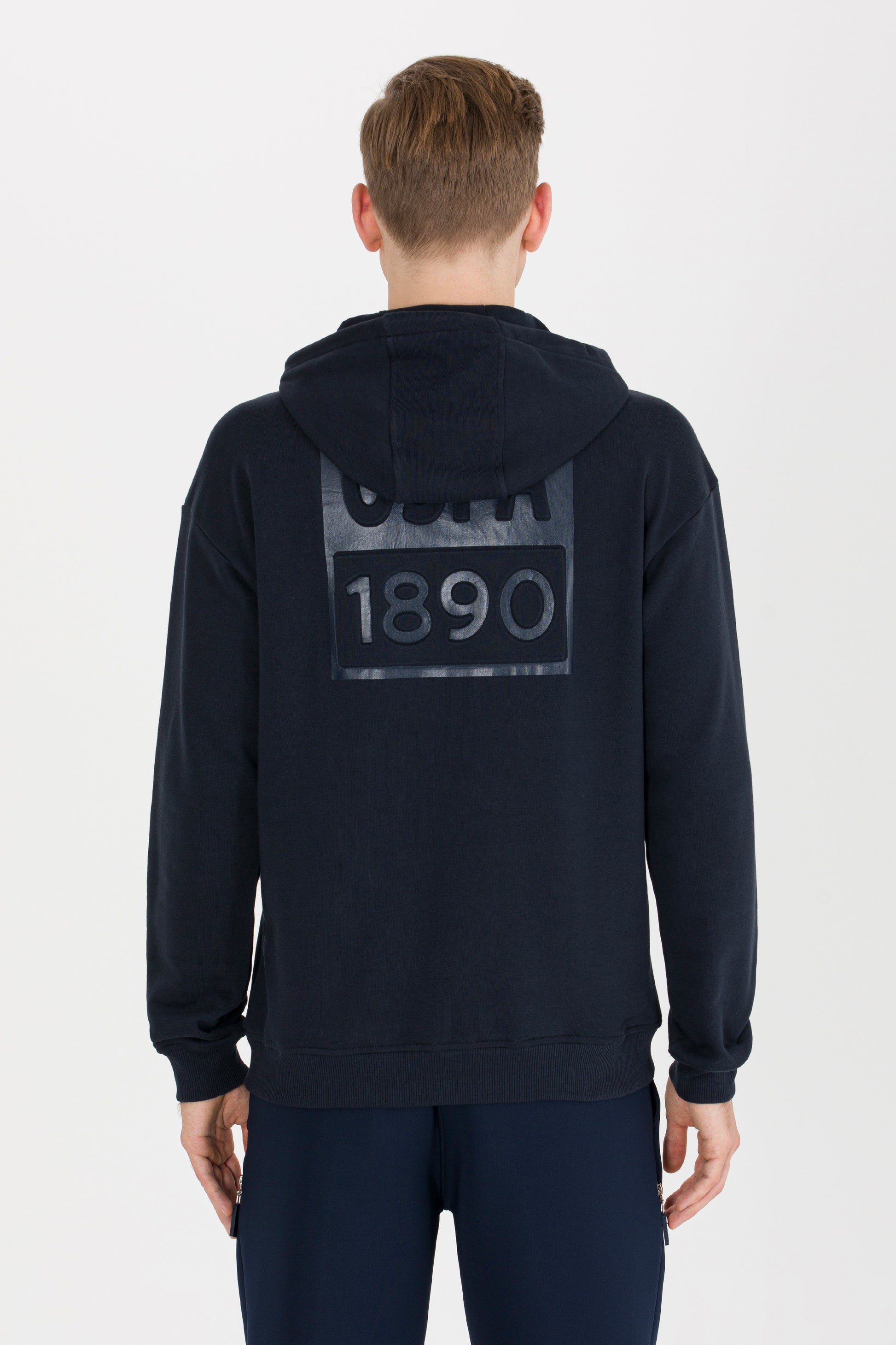 Men's Navy Blue Hooded Comfort Sweatshirt