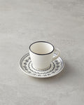 Deco Bone Porcelain 4 Pieces 2 Seater Coffee Cup Set 90 ml Black