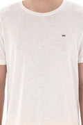 Men's Regular Fit Crew Neck Modal Ecru Basic T-Shirt