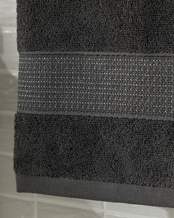 Deluxe Cotton Low Twist Face Towel 50x90 cm Anthracite