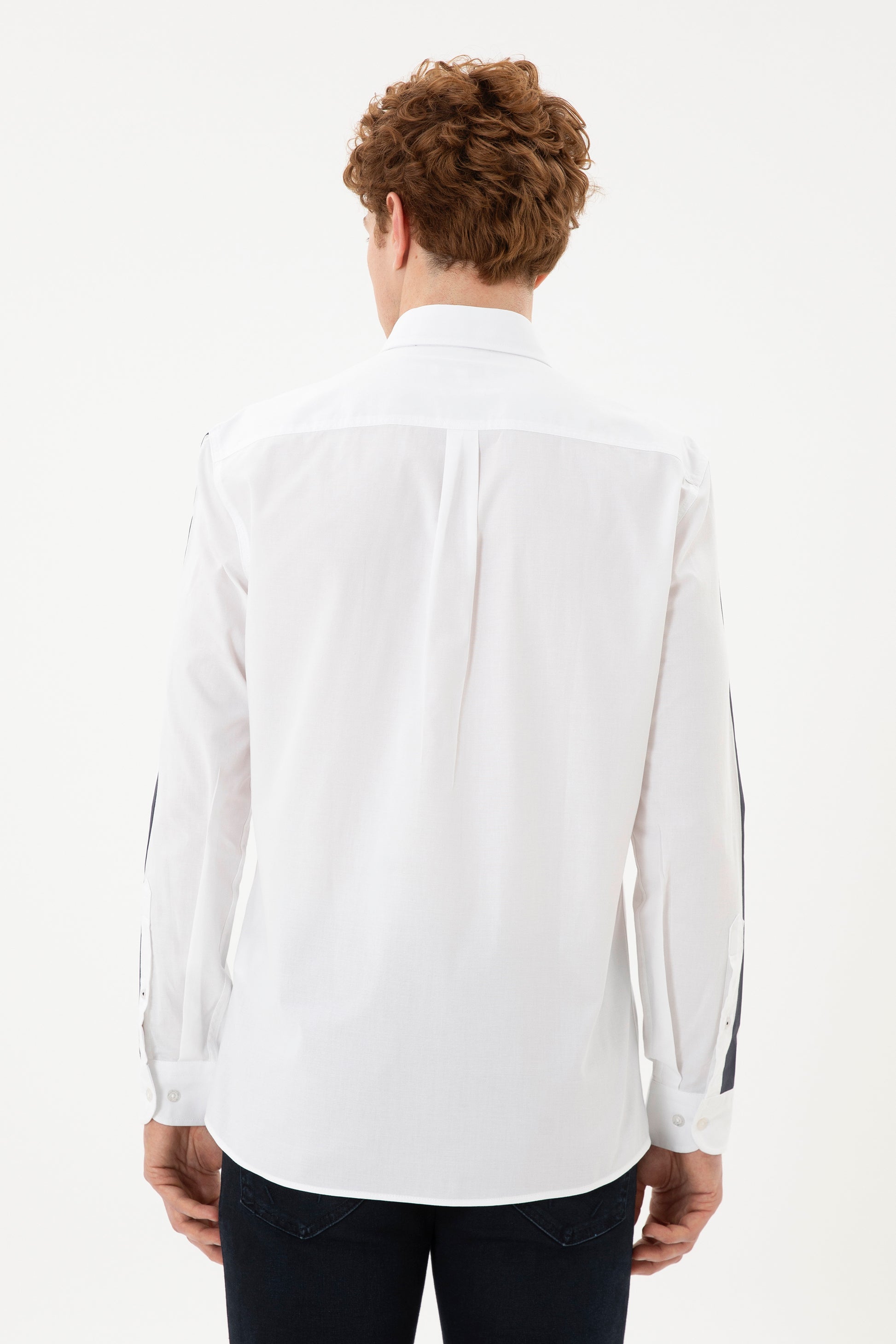 Men's White Long Sleeve Shirt