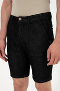 Men's Black Jean Shorts