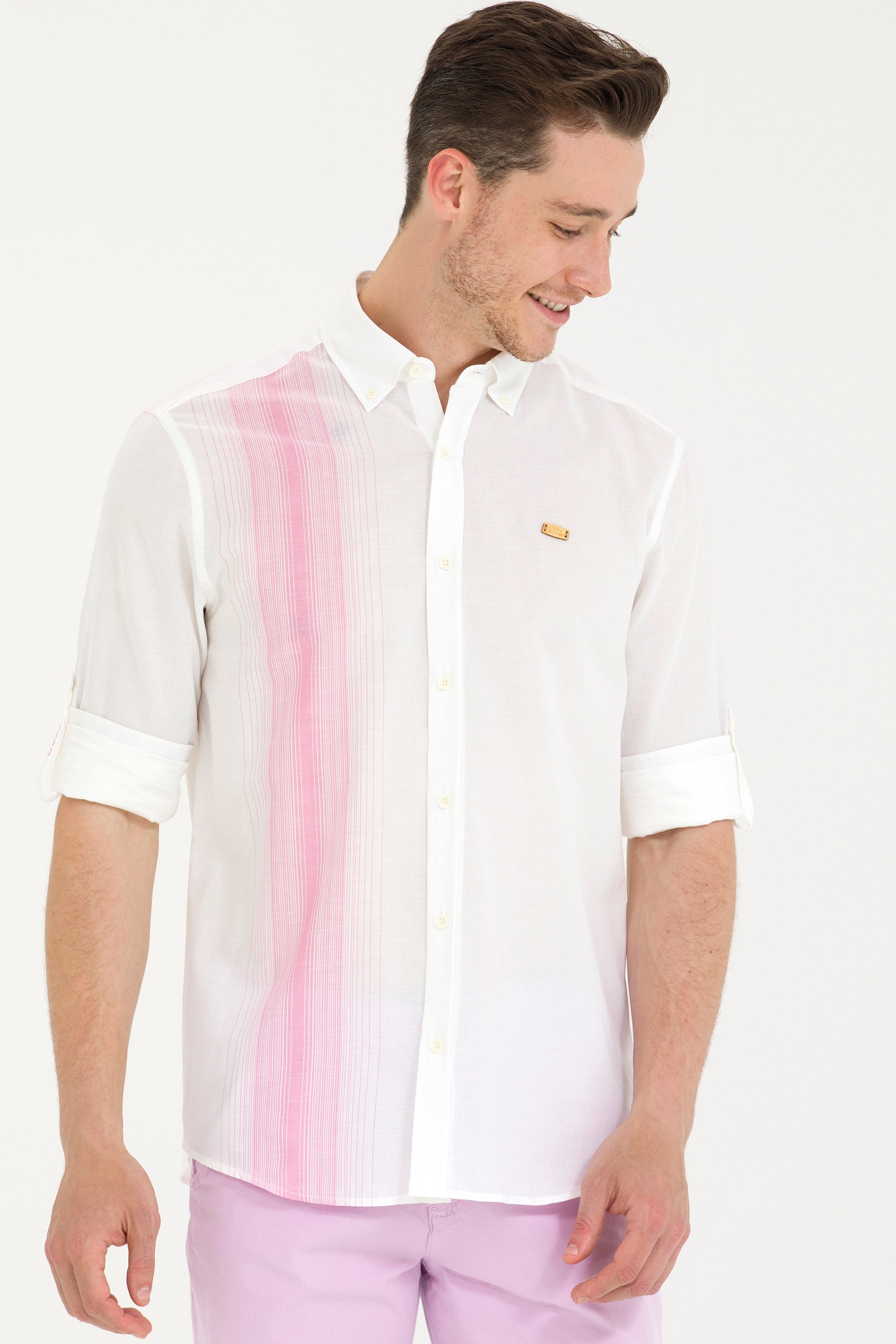 Men's White Long Sleeve Shirt