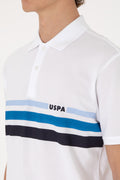 Men's Regular Fit Polo Neck White T-Shirt