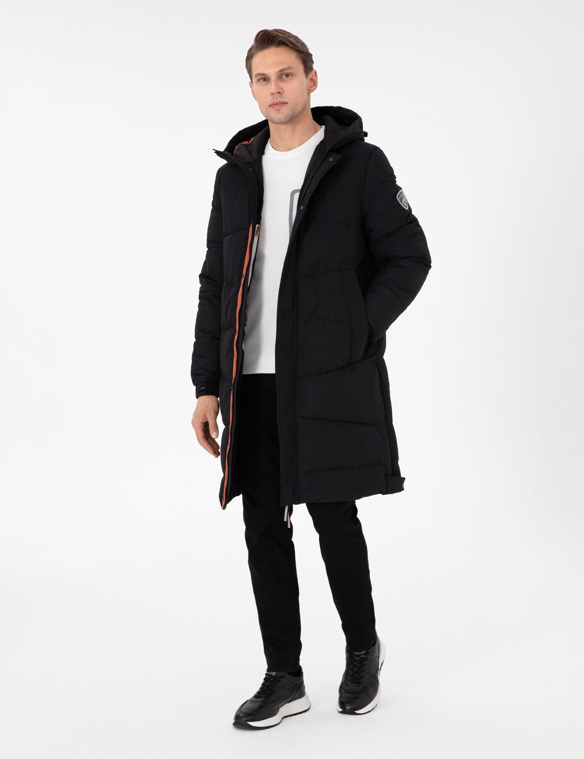 Black Regular Fit Coat