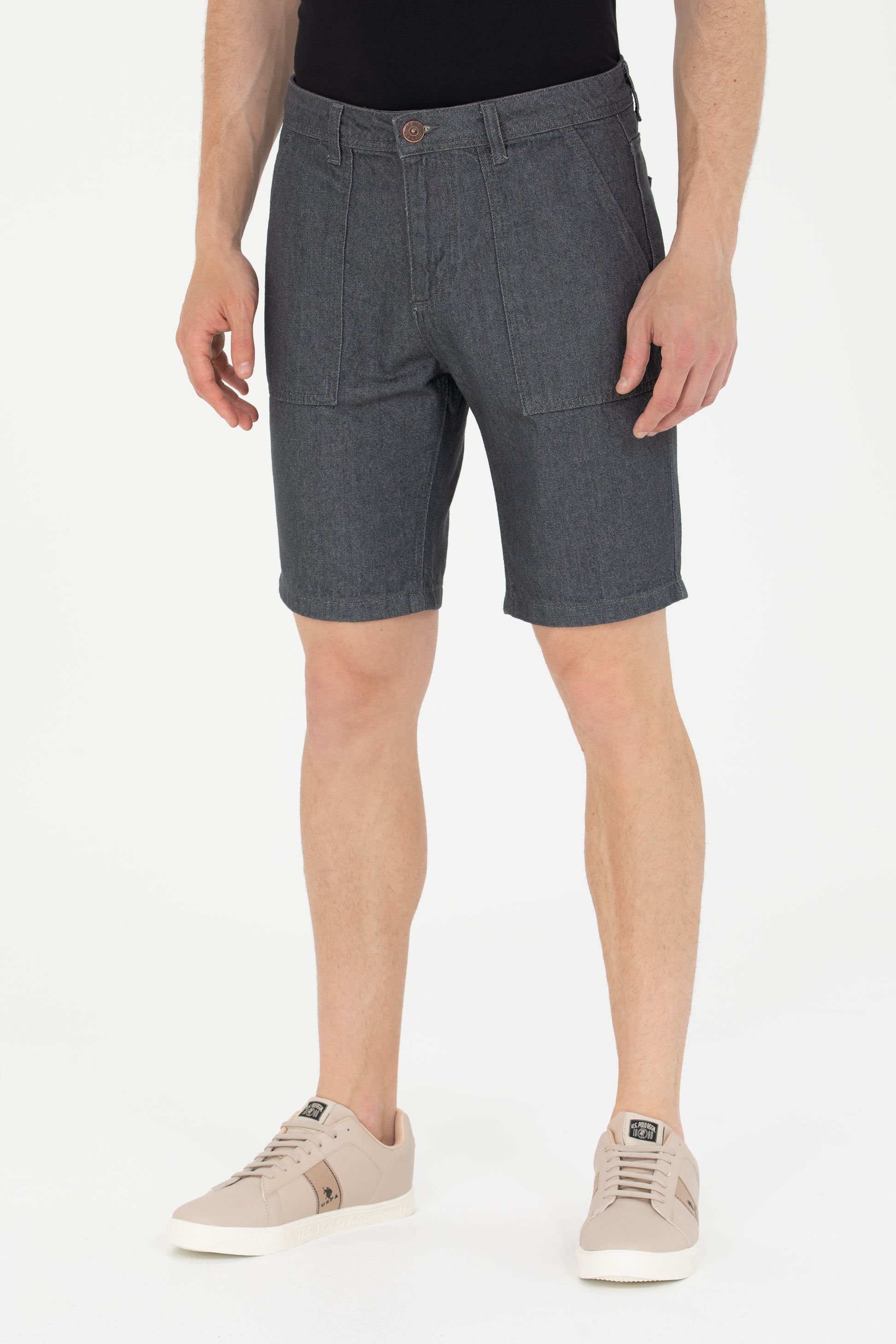 Men's Light Gray Jean Shorts