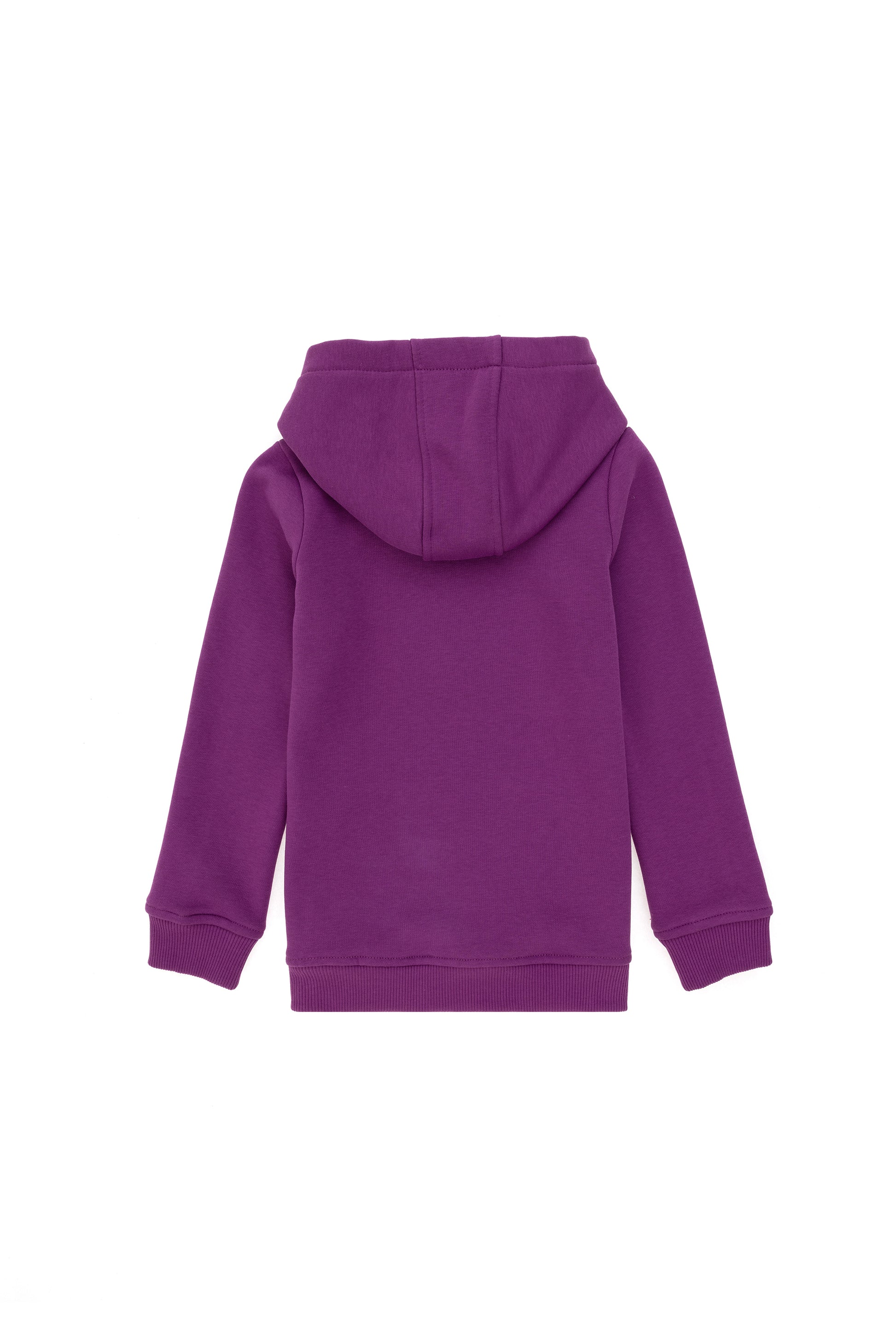 Girls' Violet Hooded Basic Sweatshirt