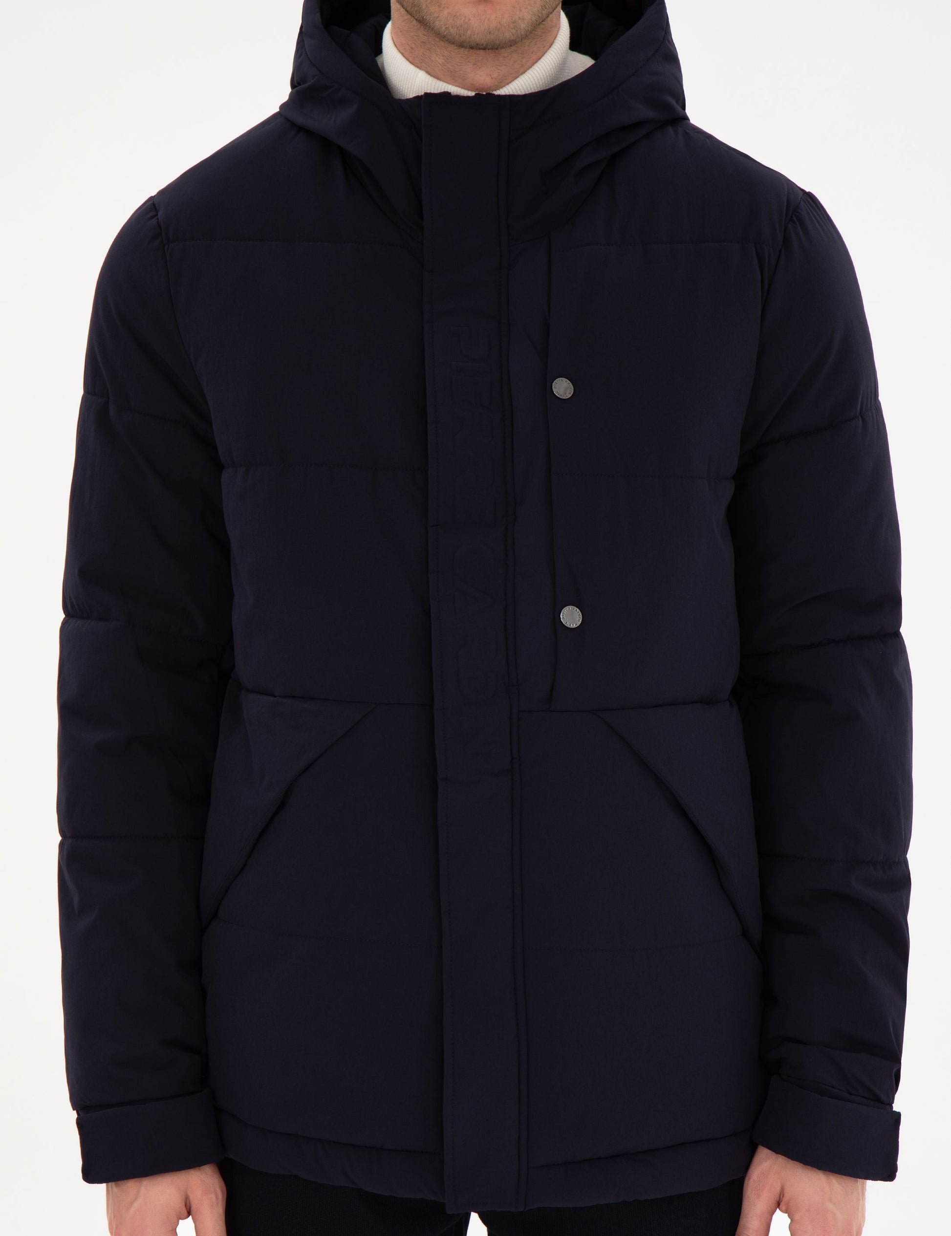 Navy Regular Fit Coat