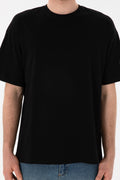 Men's Oversize Fit Crew Neck Black T-Shirt