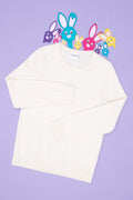 Girls' Cream Basic Sweater