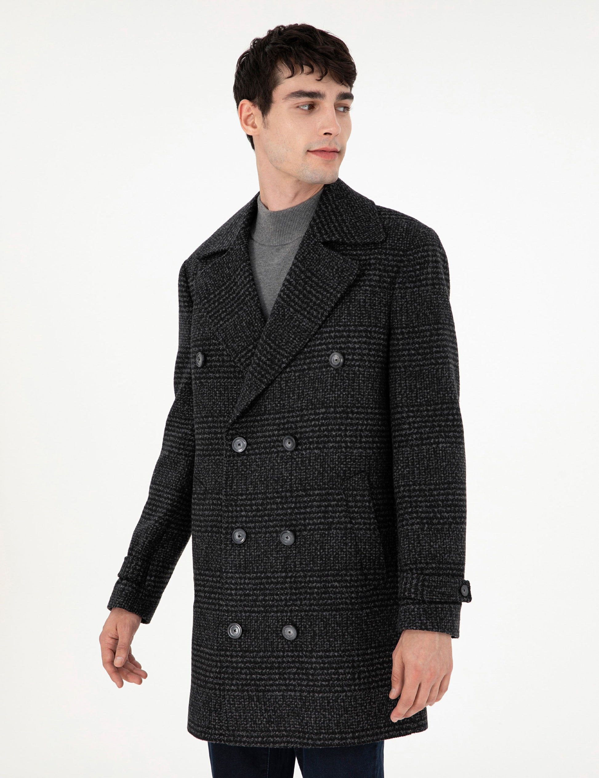 Smoked Slim Fit Cashmere Coat