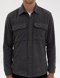 Anthracite Classic Collar Double Pockets Shirt Jacket