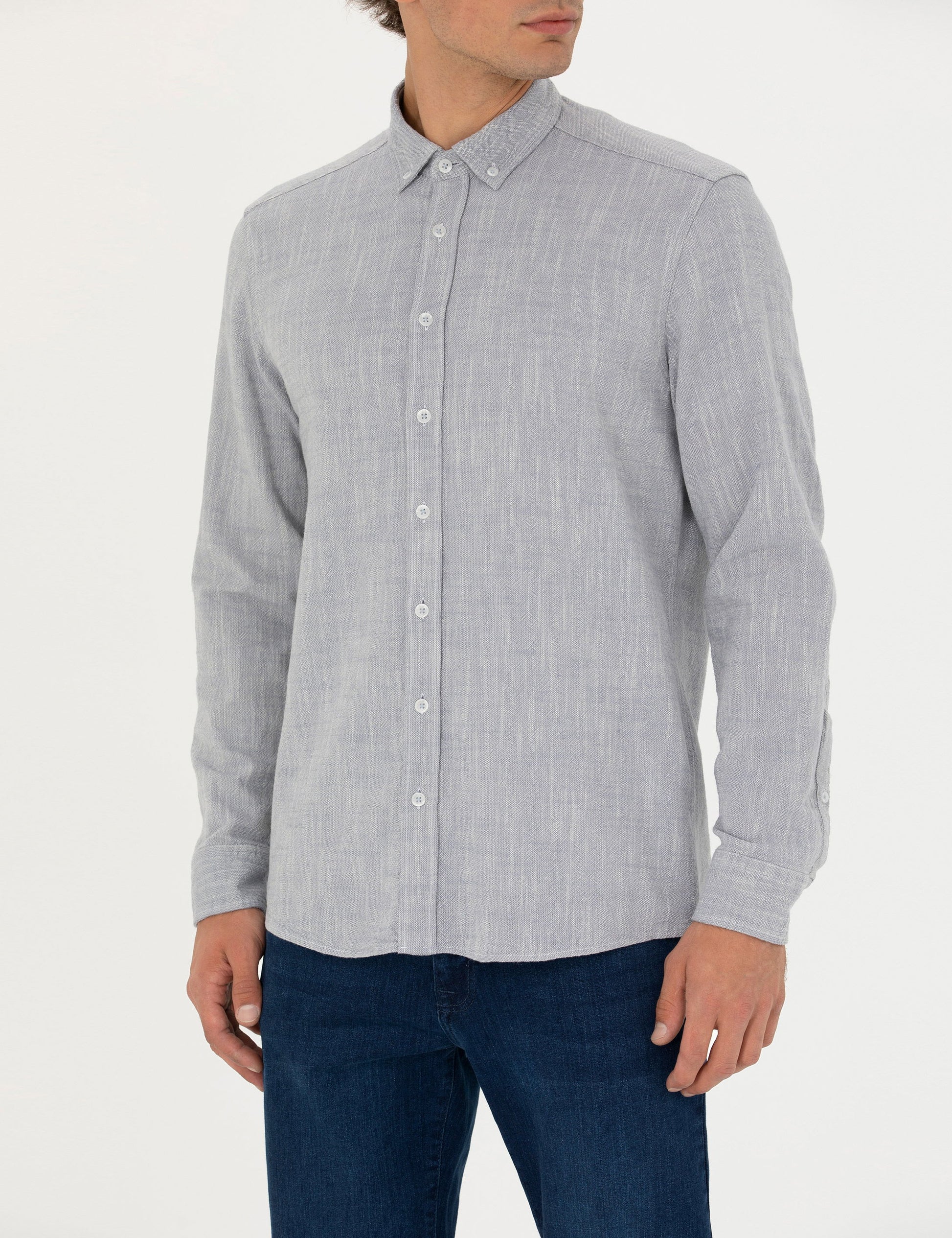 Blue Regular Fit Long Sleeve Shirt