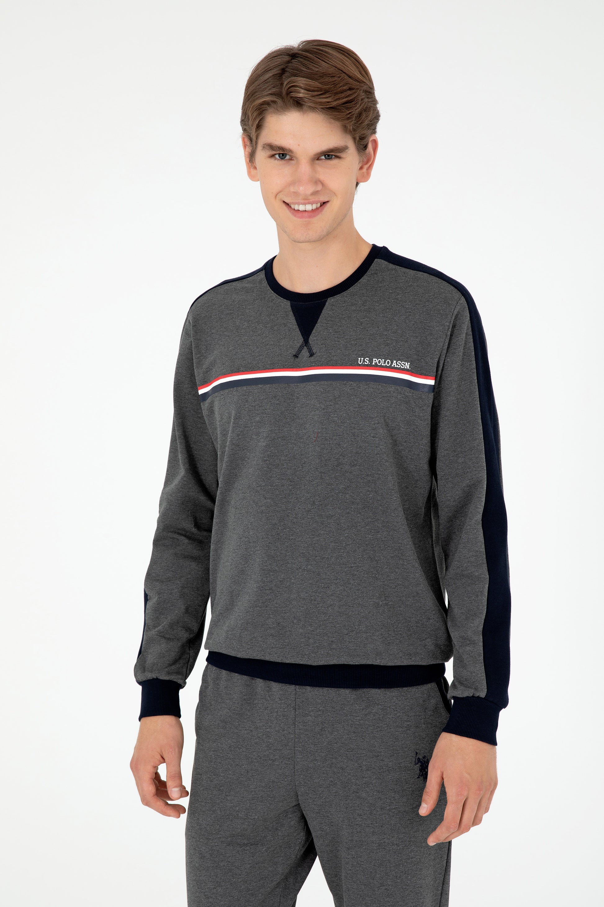 Men's Anthracite Melange Pajama Set