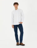 Oil Slim Fit Long Sleeve Shirt