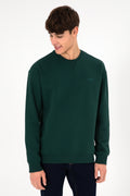 Men's Dark Green Basic Sweatshirt