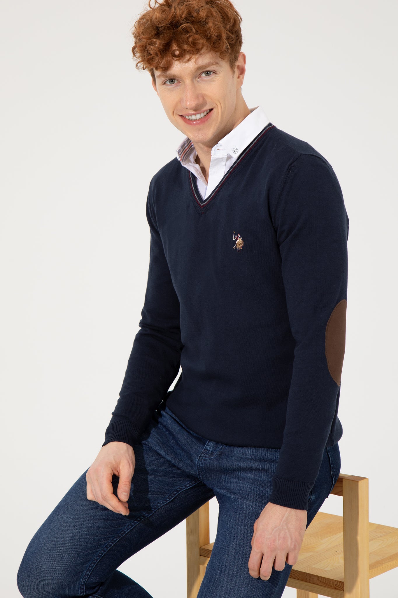 Men's Navy Blue Basic Sweater