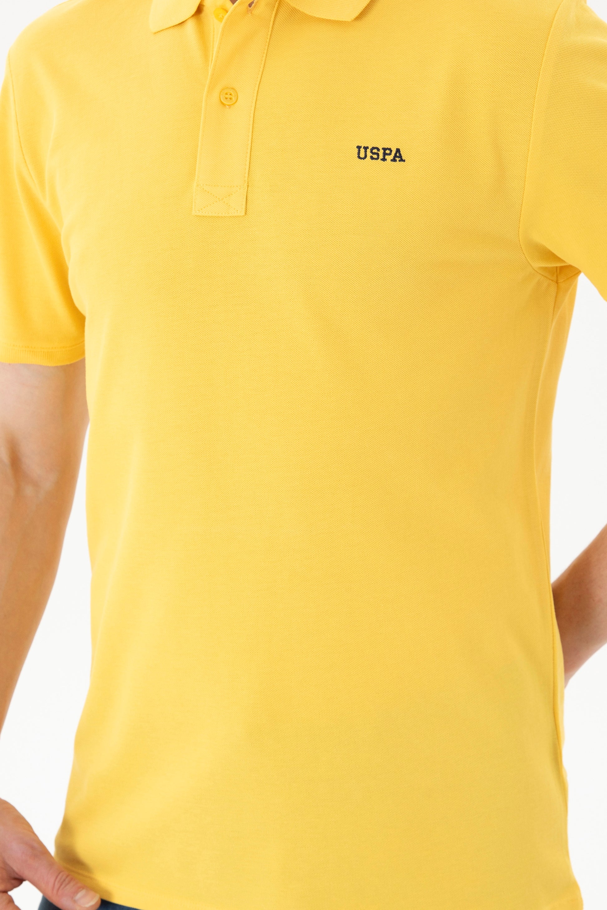 Men's Yellow Basic T-Shirt