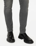 Black 100% Leather Casual Shoes