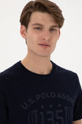 Men's Regular Fit Crew Neck Navy T-Shirt