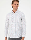 Orange Slim Fit Long Sleeve Shirt