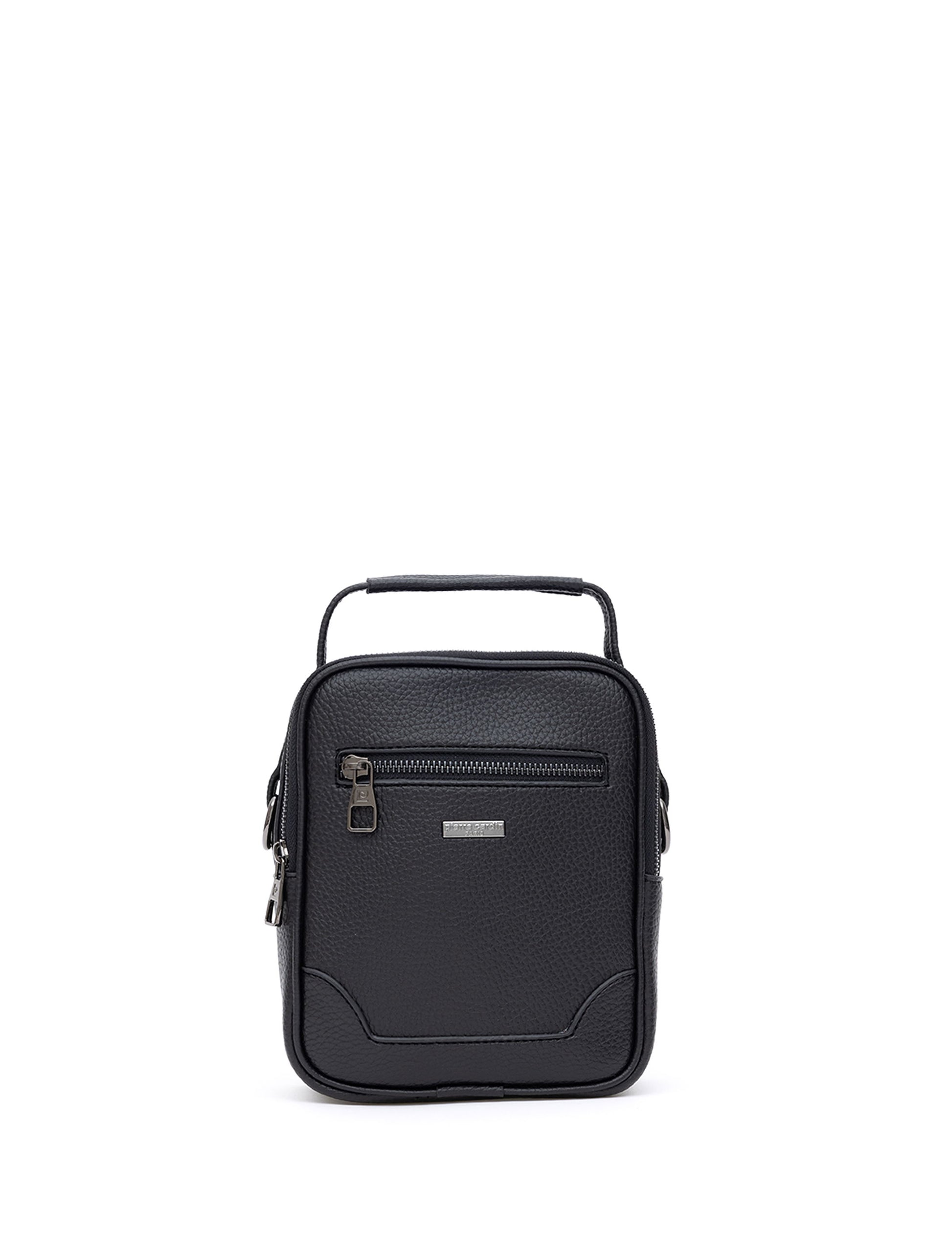 Men's Black Strap Handbag