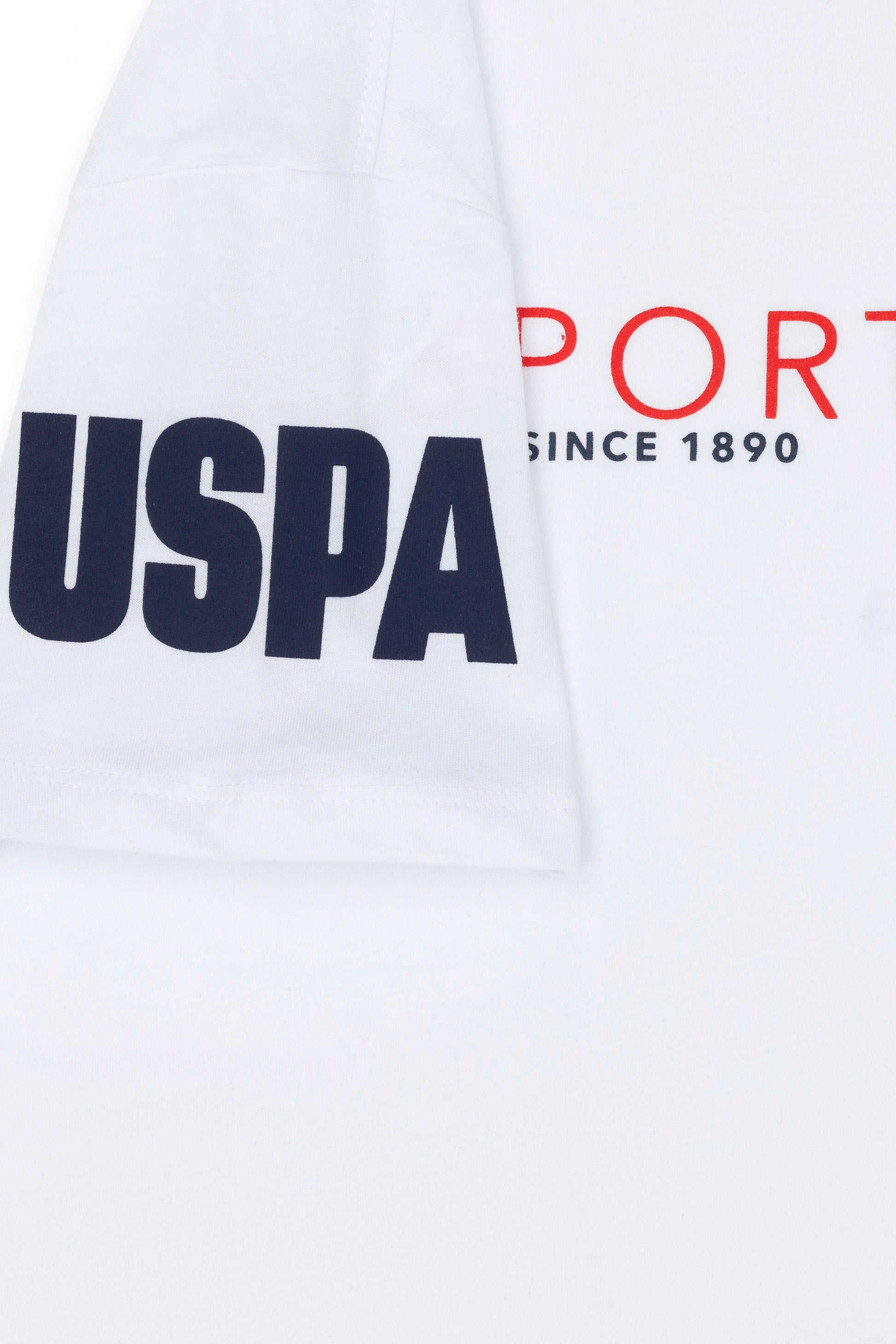 Girls' White Crew Neck T-Shirt