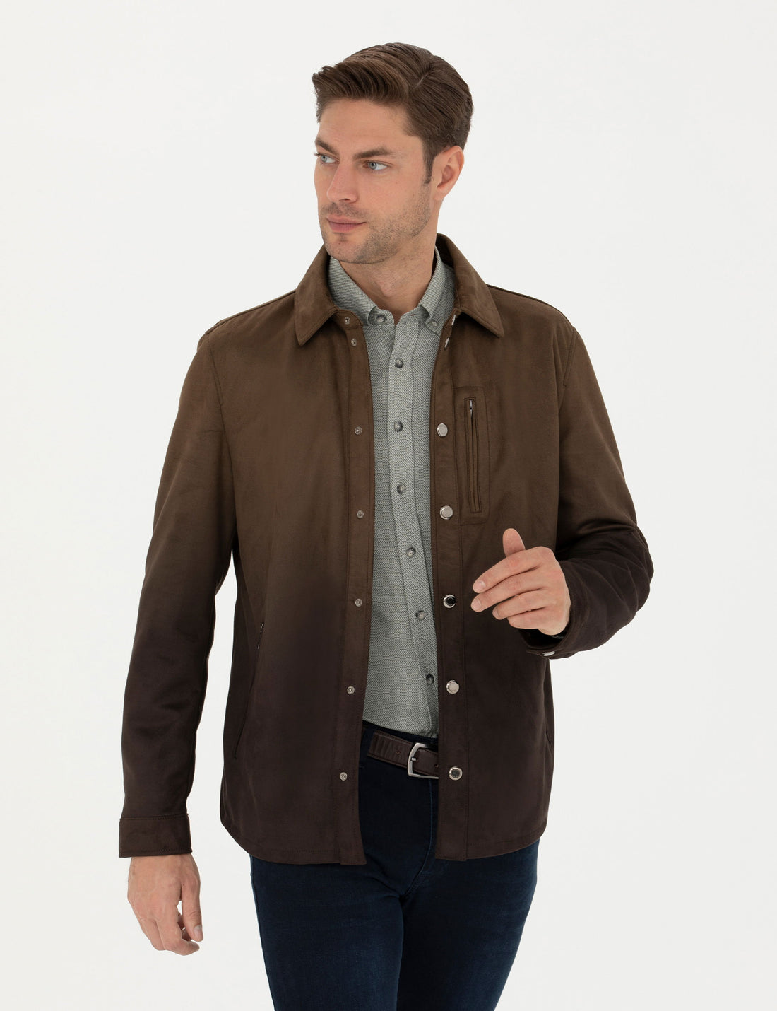 Khaki Leather Jacket