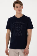 Men's Regular Fit Crew Neck Navy T-Shirt