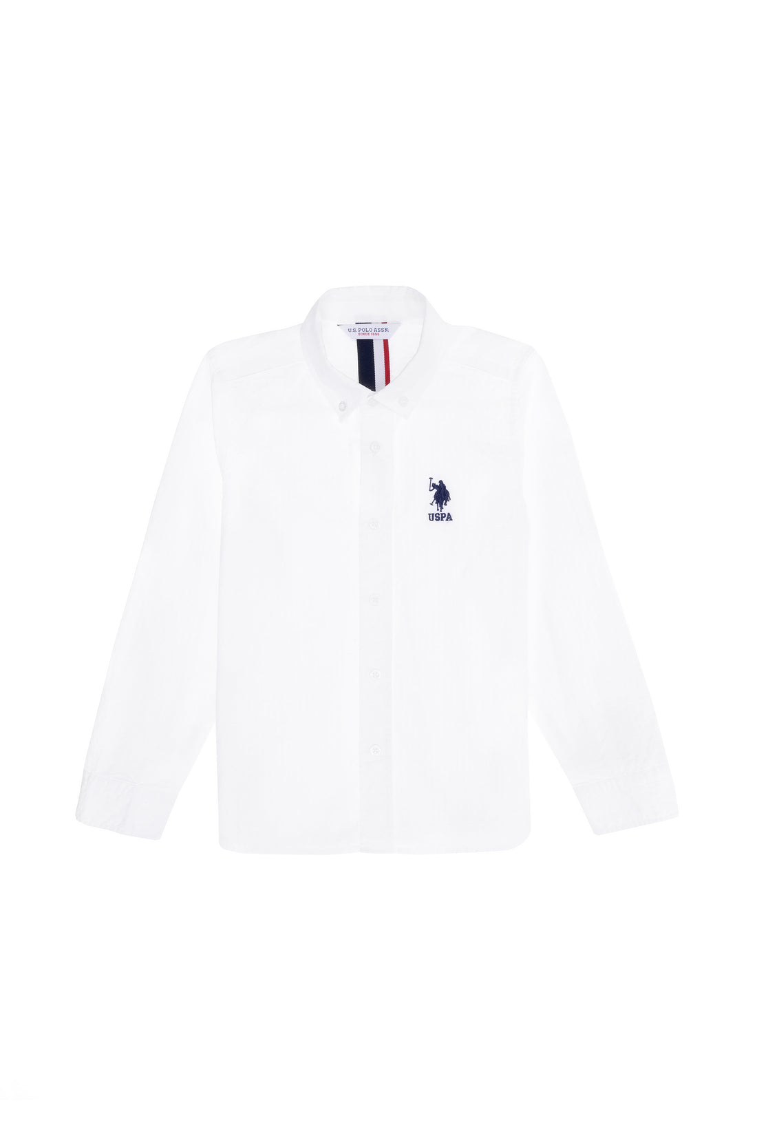 Boy's White Long Sleeve Shirt