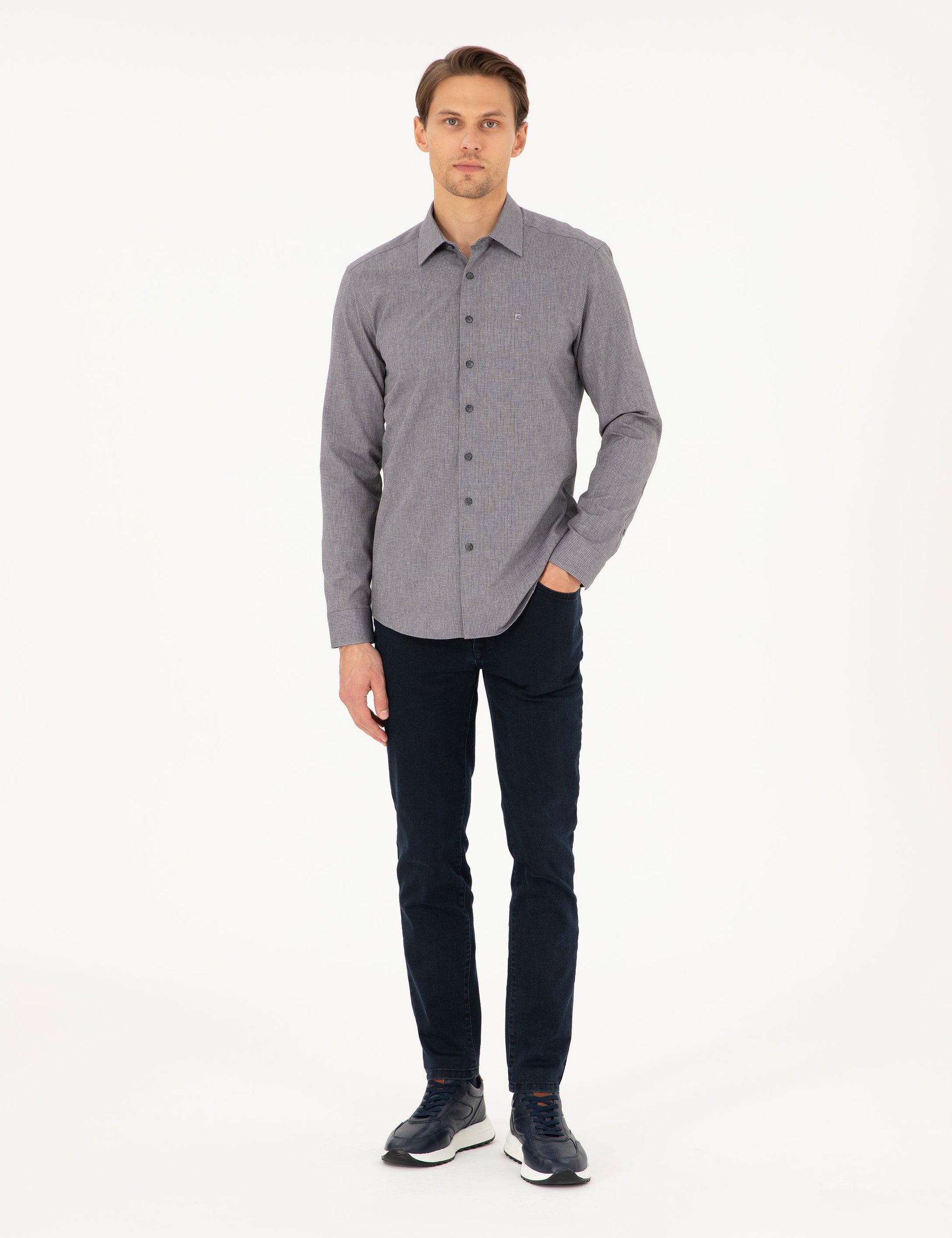 Anthracite Slim Fit Long Sleeve Shirt