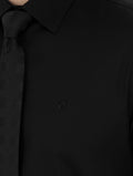 Black Slim Fit Long Sleeve Basic Shirt