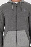 Men's Anthracite Melange Knitted Cardigan