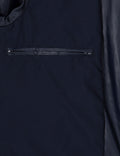 Navy Blue Leather Jacket