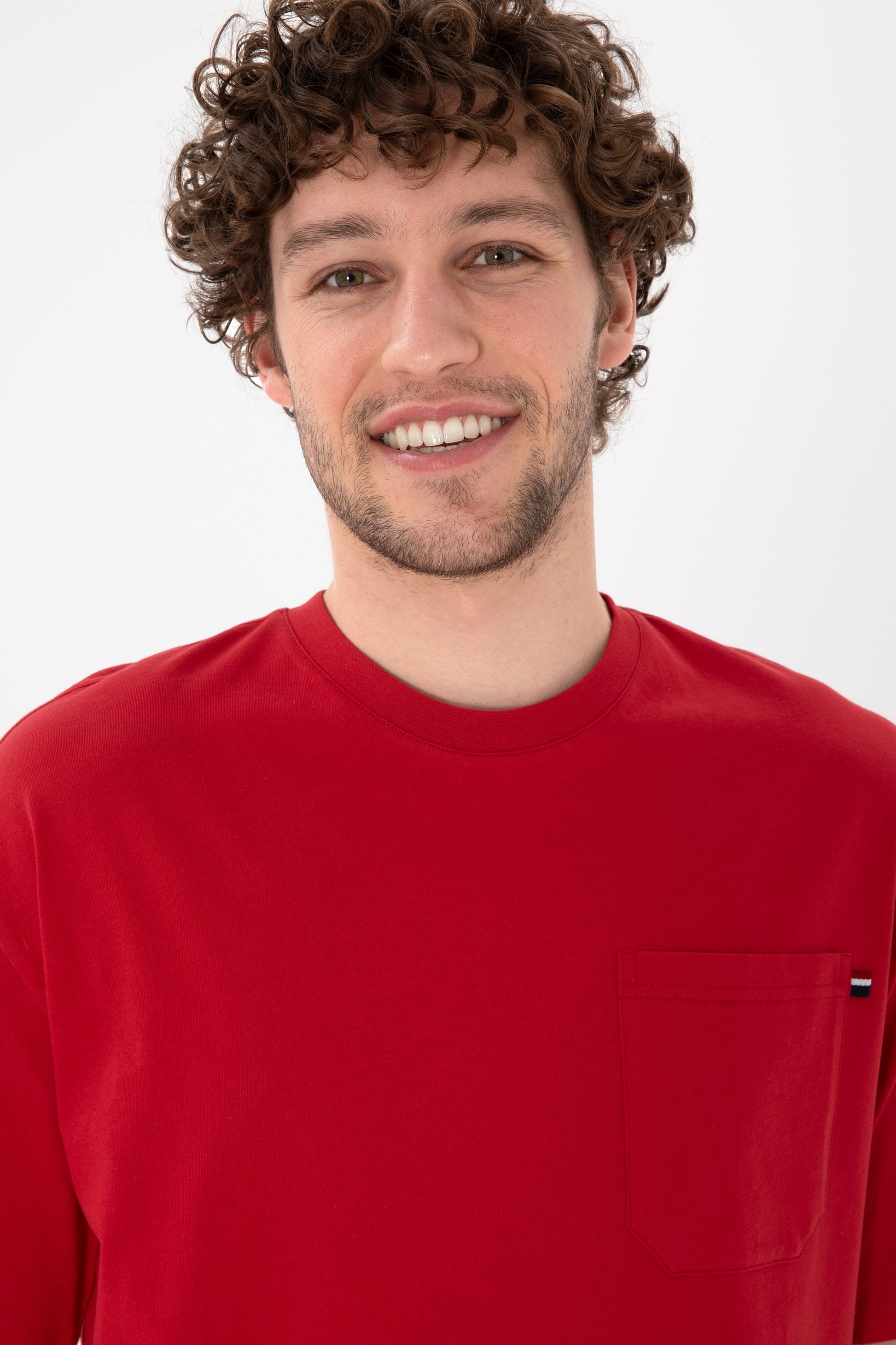 Men's Comfort Fit Crew Neck Red T-Shirt